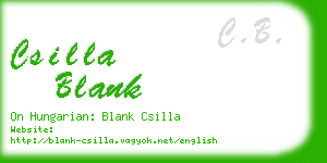 csilla blank business card